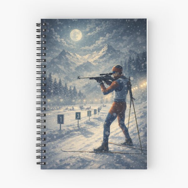Artikelvorschau, Stille Konzentration – Biathlon unter dem Winterhimmel entworfen und verkauft von CzipipitoStudio.