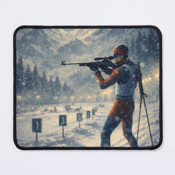 Artikelvorschau, Stille Konzentration – Biathlon unter dem Winterhimmel entworfen und verkauft von CzipipitoStudio.