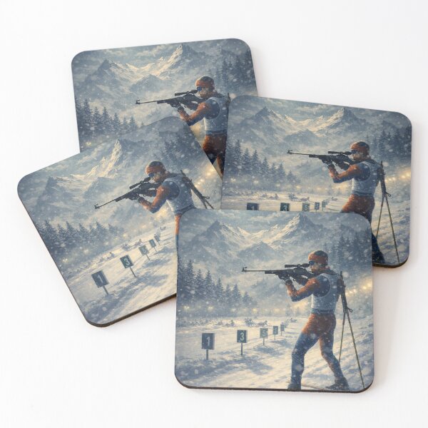 Artikelvorschau, Stille Konzentration – Biathlon unter dem Winterhimmel entworfen und verkauft von CzipipitoStudio.