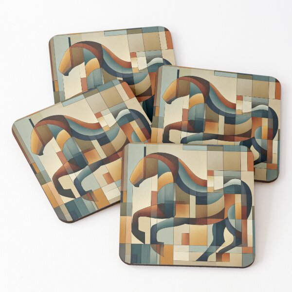 Item preview, Bauhaus Beastly Beauty - Geometric Shapes Linear Modern Art designed and sold by Mermaid's Whimsy.