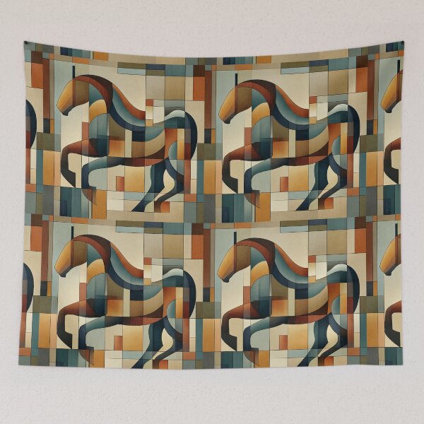 Item preview, Bauhaus Beastly Beauty - Geometric Shapes Linear Modern Art designed and sold by Mermaid's Whimsy.