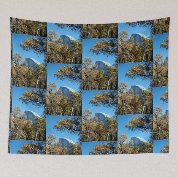 Item preview, Yosemite National Park Half Dome with Fall Colors designed and sold by PIXEL POP DESIGNS - Beyond the Norm!.