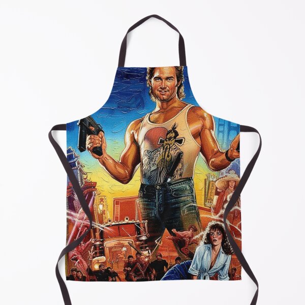 Item preview, White Tank Top Hero Two Guns Art | Giant Green Hands Chinatown Painting | Fiery 80s Cult Film Poster designed and sold by Art's Diner.