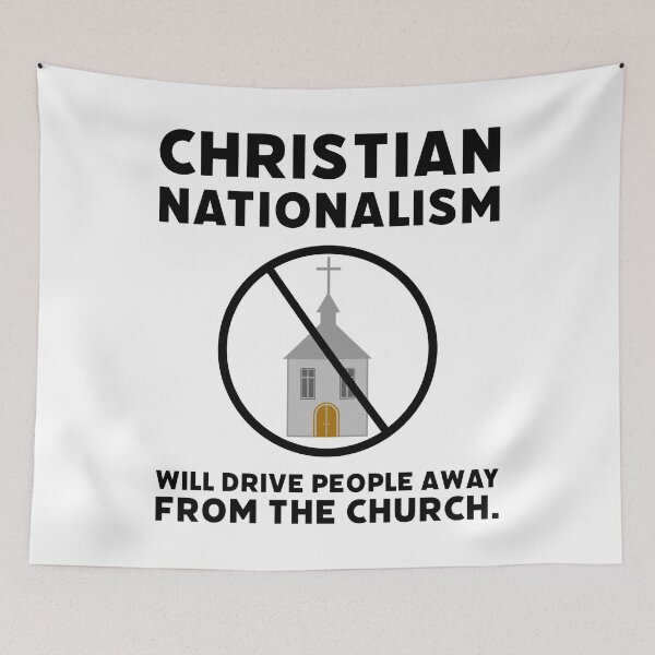 Item preview, Christian nationalism will drive people away from the church.  designed and sold by Rachel the Artist .