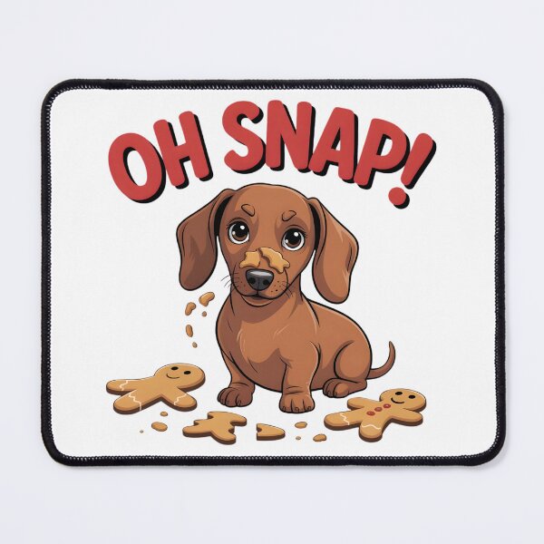 Item preview, Oh Snap Gingerbread Dachshund Christmas - Funny Daschund designed and sold by zezoconan.
