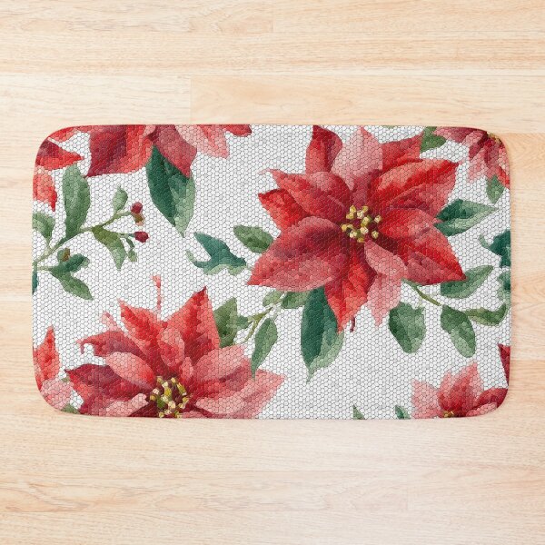 Item preview, Tiled Christmas Flower Pattern designed and sold by shaang.
