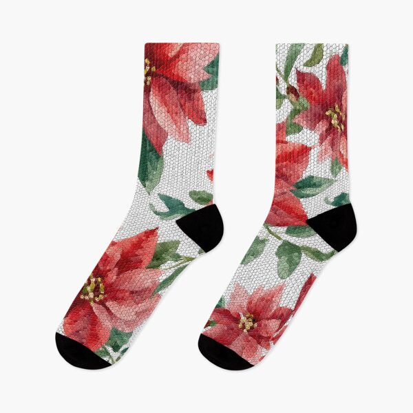 Item preview, Tiled Christmas Flower Pattern designed and sold by shaang.