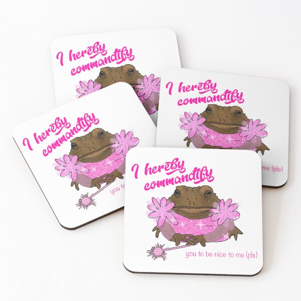 Item preview, I Hereby Commandify You Toad Sticker | Glinda Pink Gown Frog Decal | Cute Funny Wicked Meme Quote Merch designed and sold by Petersen Arts.