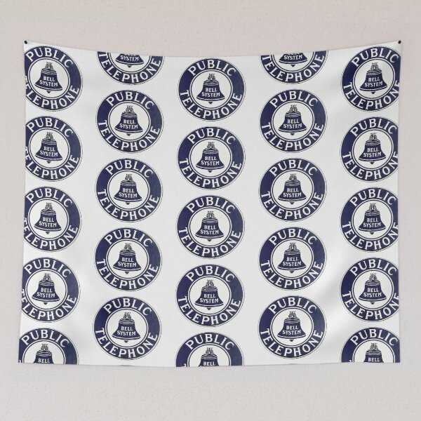 Item preview, Bell System Public Telephone Vintage Sign designed and sold by PIXEL POP DESIGNS - Beyond the Norm!.