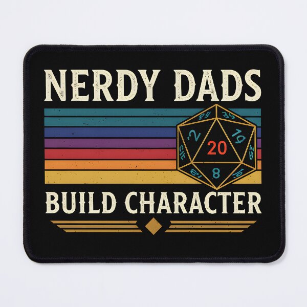 Item preview, Nerdy Dads Build Character Funny RPG Gamer Dad Level Unlocked designed and sold by DesignsByAnett.