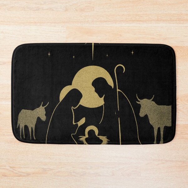 Item preview, Nativity Silhouette in Gold Halo – Sacred Christmas Night designed and sold by GardenReign.