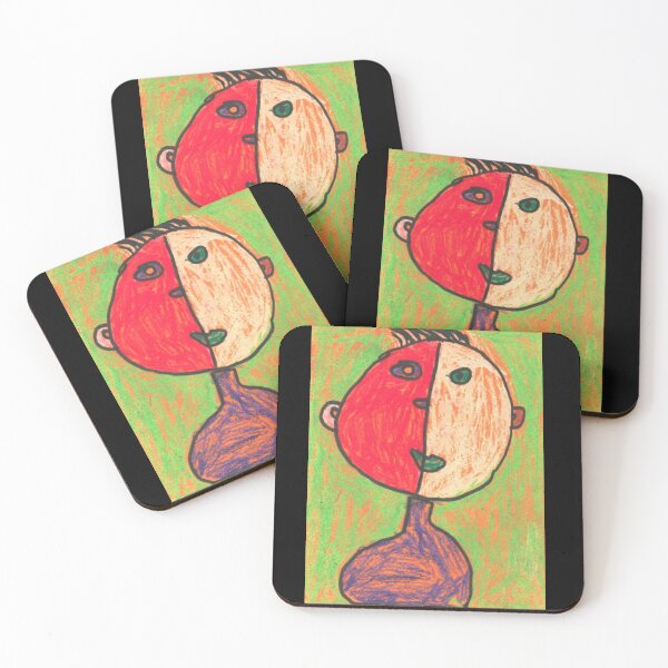 Item preview, Abstract Childlike Expressionist Portrait by Mister T. – Outsider Art and Vibrant Colors designed and sold by CHTIMUG.