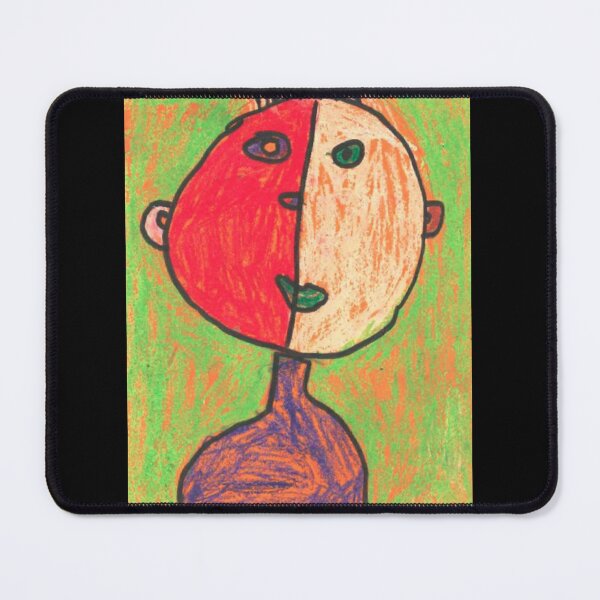 Item preview, Abstract Childlike Expressionist Portrait by Mister T. – Outsider Art and Vibrant Colors designed and sold by CHTIMUG.