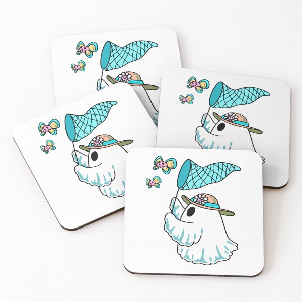 Item preview, Cute Ghost With Butterflies – Soft Spooky Cartoon Art designed and sold by Horrify.