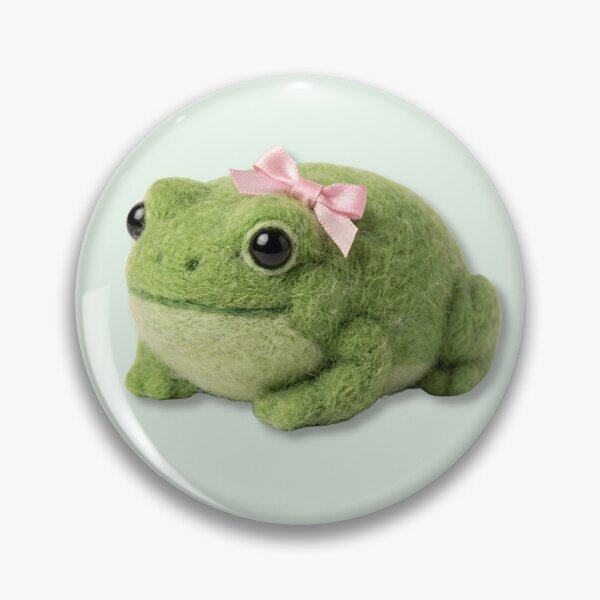 Item preview, Midori the Coquette Frog (Needle Felt Plushcore) designed and sold by Velvet Studio | Sailguga.