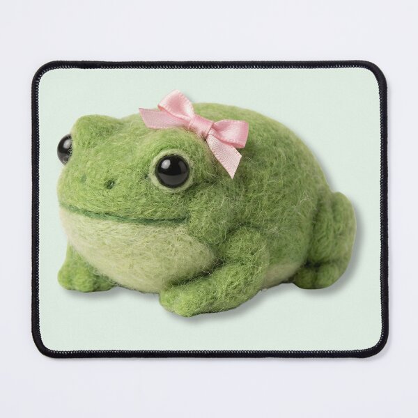 Item preview, Midori the Coquette Frog (Needle Felt Plushcore) designed and sold by Velvet Studio | Sailguga.