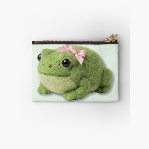 Item preview, Midori the Coquette Frog (Needle Felt Plushcore) designed and sold by Velvet Studio | Sailguga.