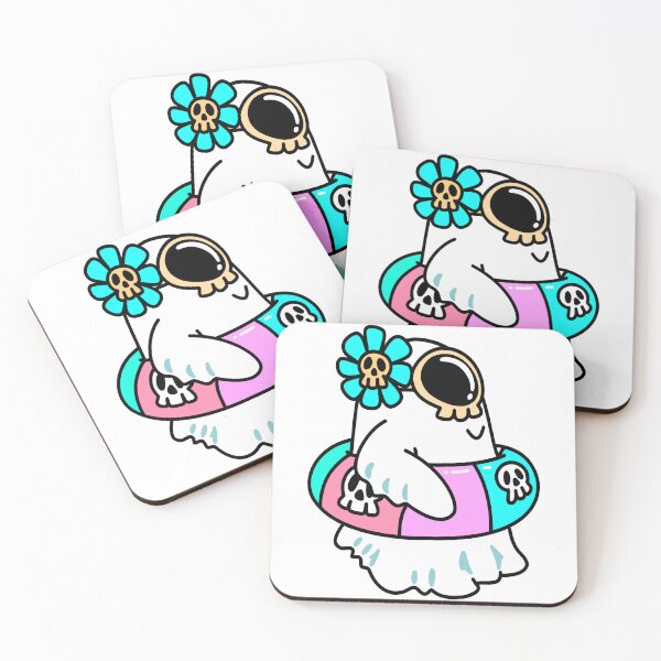 Item preview, Cute Ghost Pool Float – Fun Spooky Summer Illustration designed and sold by Horrify.