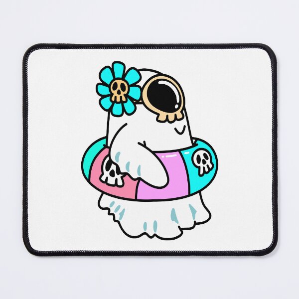 Item preview, Cute Ghost Pool Float – Fun Spooky Summer Illustration designed and sold by Horrify.