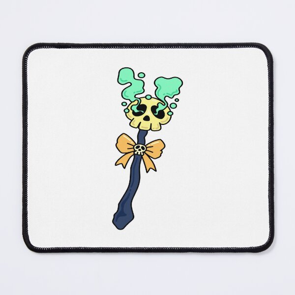 Item preview, Cursed Skull Wand – Spooky Magic Horror Illustration designed and sold by Horrify.