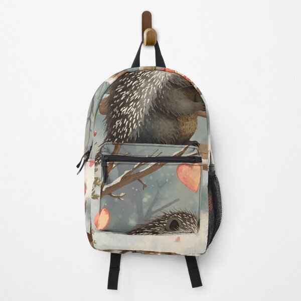 Item preview, Valentine’s Porcupine & Finch Couple • Whimsical Heart Charm Prep Art designed and sold by WildlifeWhimsy.