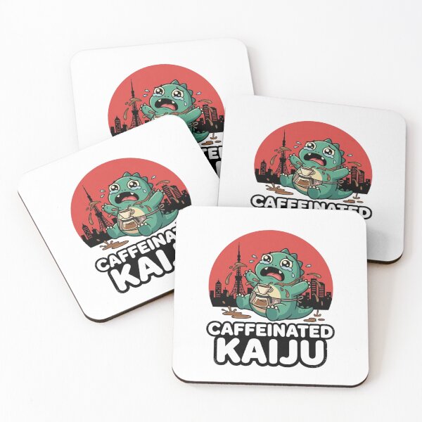 Item preview, Caffeinated Kaiju Funny Cartoon Mascot for Coffee and Monster Lovers designed and sold by chattsuede.