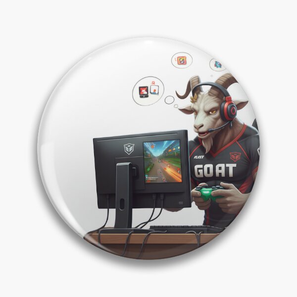 Item preview, Multitasking Goat Gamer designed and sold by LoganDzign.