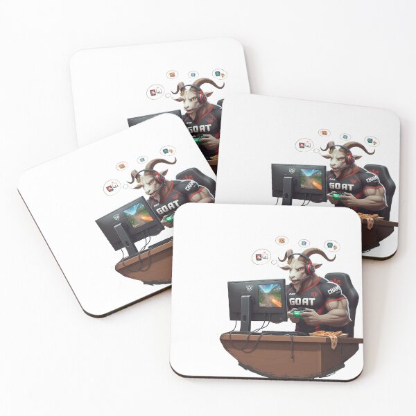 Item preview, Multitasking Goat Gamer designed and sold by LoganDzign.