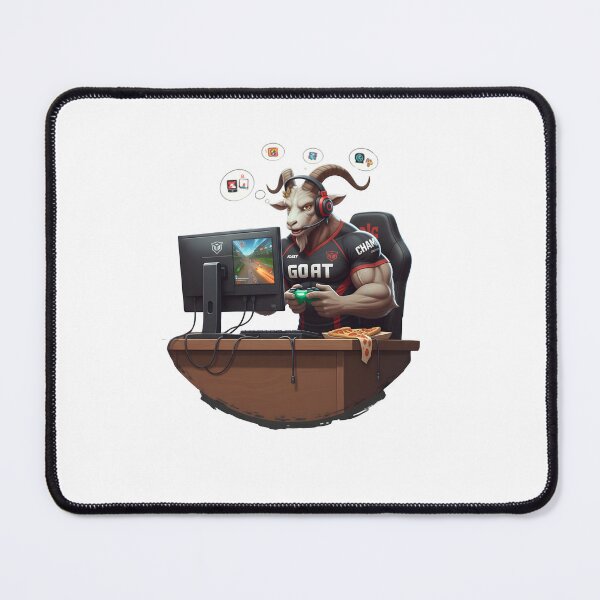 Item preview, Multitasking Goat Gamer designed and sold by LoganDzign.