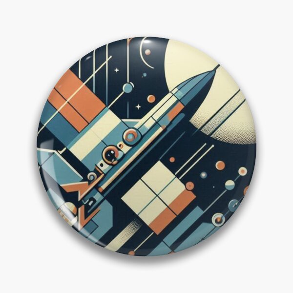 Item preview, Bauhaus Beyond Earth - Geometric Shapes Linear Modern Art, Space, Beyond, Starship, Stars designed and sold by Mermaid's Whimsy.