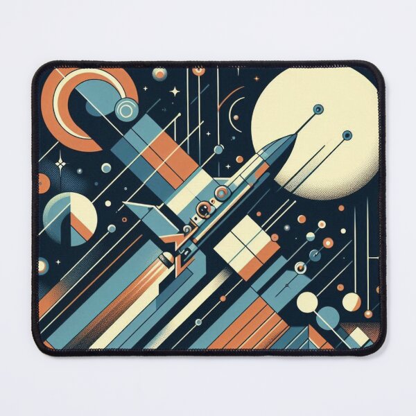 Item preview, Bauhaus Beyond Earth - Geometric Shapes Linear Modern Art, Space, Beyond, Starship, Stars designed and sold by Mermaid's Whimsy.
