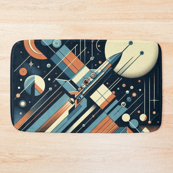 Item preview, Bauhaus Beyond Earth - Geometric Shapes Linear Modern Art, Space, Beyond, Starship, Stars designed and sold by Mermaid's Whimsy.
