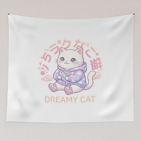 Item preview, Kawaii Dreamy Cat Yumei Neko Pastel Mascot for Cat Lover designed and sold by chattsuede.
