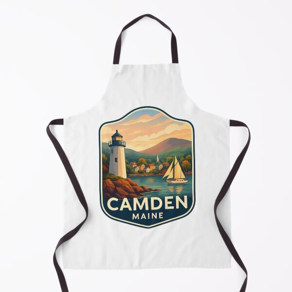 Item preview, Camden Maine Lighthouse and Sailboat with Mountain View designed and sold by Aryabek.