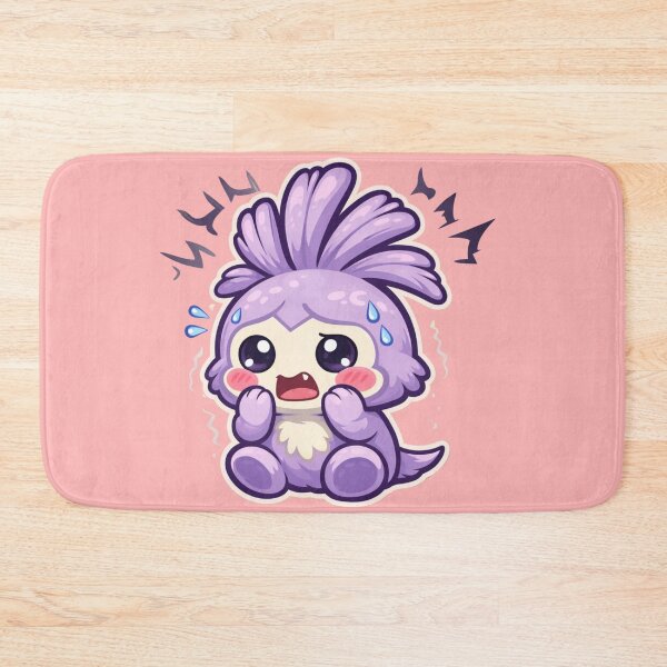 Item preview, Scared Wobblet Sticker – Cute Anxious Purple Mascot designed and sold by TroyTheTerrific.