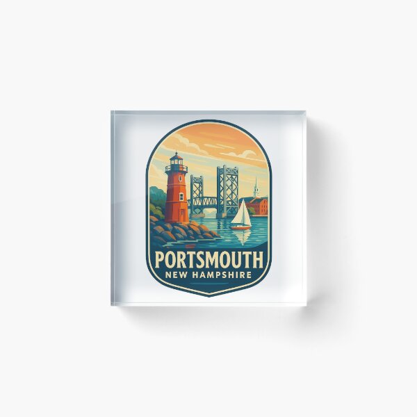 Item preview, Portsmouth New Hampshire Lighthouse and Drawbridge at Sunset designed and sold by Aryabek.