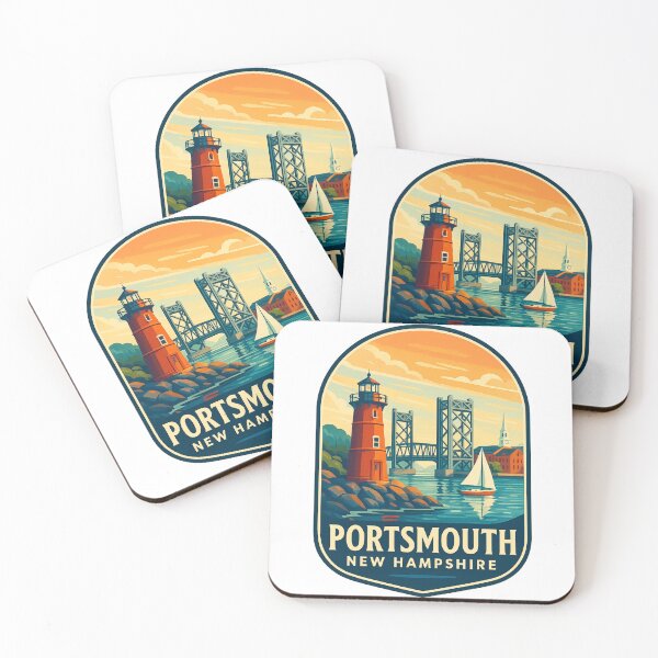 Item preview, Portsmouth New Hampshire Lighthouse and Drawbridge at Sunset designed and sold by Aryabek.