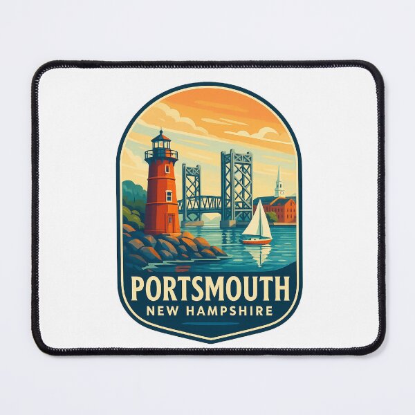 Item preview, Portsmouth New Hampshire Lighthouse and Drawbridge at Sunset designed and sold by Aryabek.