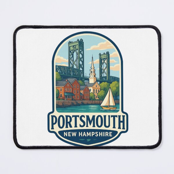 Item preview, Portsmouth New Hampshire Waterfront and Memorial Bridge designed and sold by Aryabek.