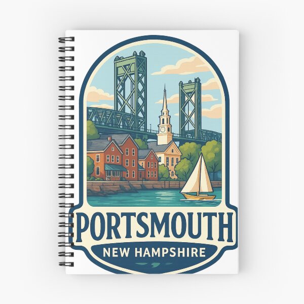 Item preview, Portsmouth New Hampshire Waterfront and Memorial Bridge designed and sold by Aryabek.