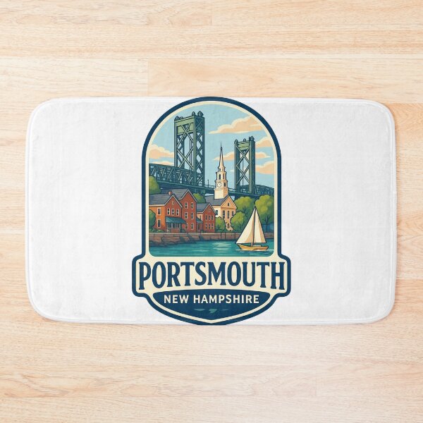 Item preview, Portsmouth New Hampshire Waterfront and Memorial Bridge designed and sold by Aryabek.
