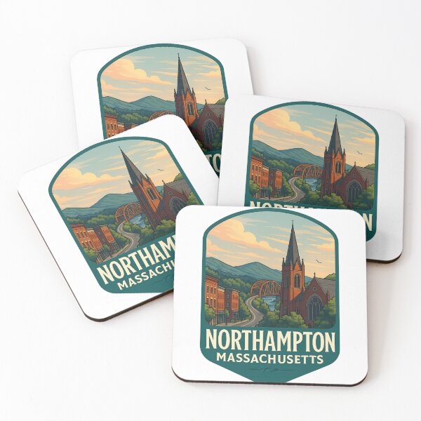 Item preview, Northampton Massachusetts Bridge and Church with Mountain Backdrop designed and sold by Aryabek.