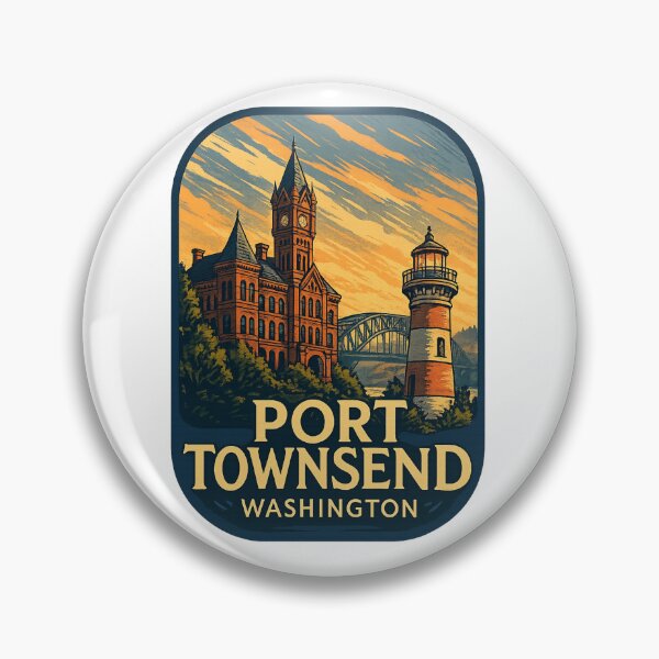 Item preview, Port Townsend Washington Lighthouse and Historic Clock Tower designed and sold by Aryabek.