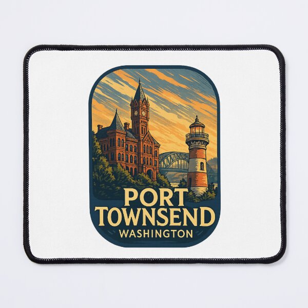 Item preview, Port Townsend Washington Lighthouse and Historic Clock Tower designed and sold by Aryabek.