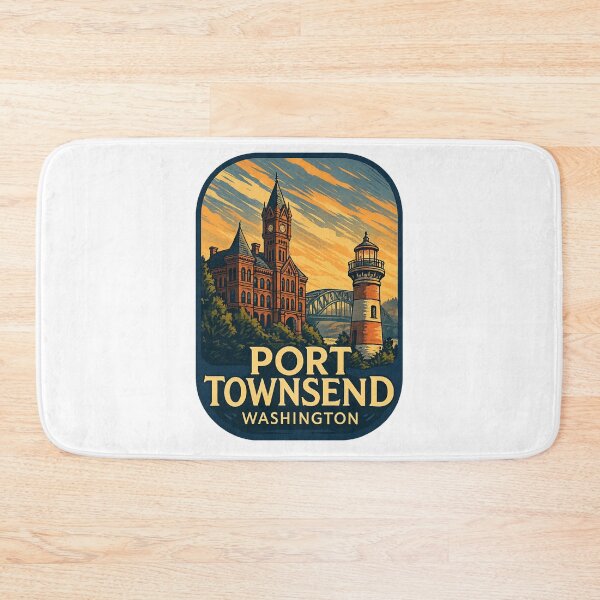 Item preview, Port Townsend Washington Lighthouse and Historic Clock Tower designed and sold by Aryabek.