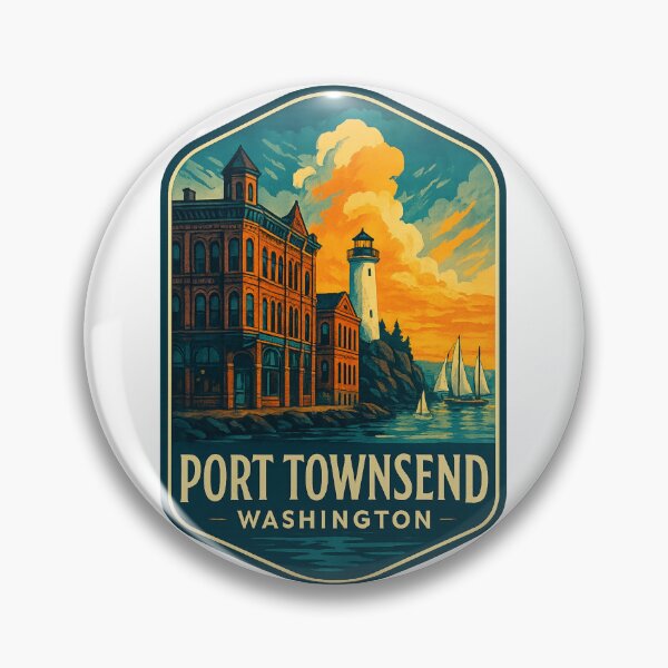 Item preview, Port Townsend Washington Waterfront and Lighthouse at Sunset designed and sold by Aryabek.