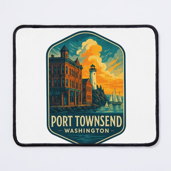 Item preview, Port Townsend Washington Waterfront and Lighthouse at Sunset designed and sold by Aryabek.