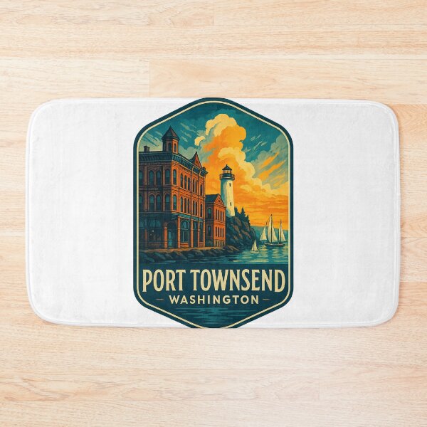 Item preview, Port Townsend Washington Waterfront and Lighthouse at Sunset designed and sold by Aryabek.