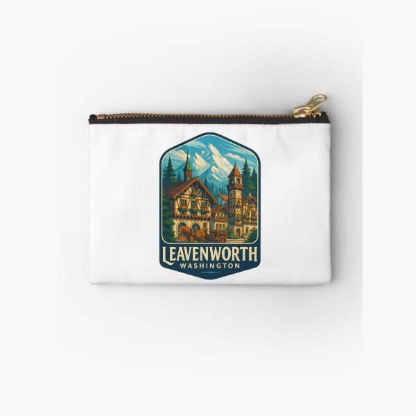 Item preview, Leavenworth Washington Bavarian Village and Cascade Mountains designed and sold by Aryabek.