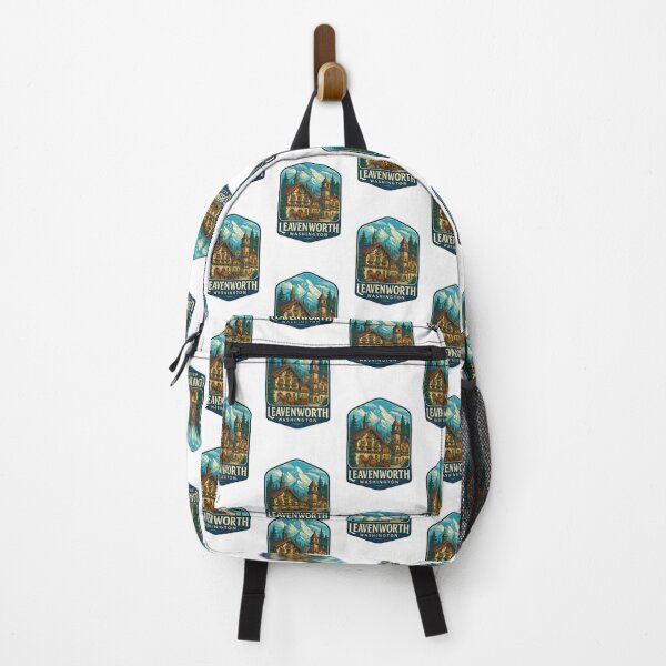 Item preview, Leavenworth Washington Bavarian Village and Cascade Mountains designed and sold by Aryabek.